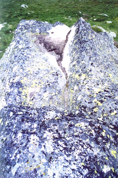 Rock hewn altar near